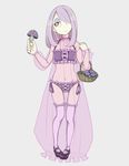  1girl basket hair_over_one_eye little_witch_academia mushroom nightgown shoes sucy_manbabalan thighhighs x-ray 