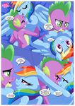  anthro bbmbbf big_breasts breast_pillows breasts equestria_untamed equine friendship_is_magic mammal my_little_pony palcomix pegasus rainbow_dash_(mlp) spike_the_dragon wings 