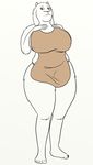  anthro apron big_breasts boss_monster breasts caprine clothing female fur goat mammal monster nipples oystercatcher7 red_eyes slightly_chubby solo toriel undertale video_games white_fur 