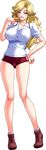  1girl bishop_(company) blonde_hair breasts buruma cameltoe full_body game_cg gym_uniform kagami_hirotaka kurosawa_saori large_breasts long_hair looking_at_viewer purple_eyes solo standing ura_kyoushi_haitoku_no_inetsu_jugyou 