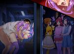  4girls against_wall aida_mana bent_over blue_eyes blue_hair blush boots bottomless bouncing_breasts breasts brown_eyes brown_hair censored choker closed_eyes cross-section cure_sword cyclone davi_(dokidoki!_precure) doggystyle dokidoki!_precure dress earrings elbow_gloves faceless faceless_male forced from_side gloves hair_ornament half_updo hetero highres hishikawa_rikka jewelry kenzaki_makoto large_breasts long_hair magical_girl mosaic_censoring multiple_girls night nipples open_mouth pantyhose penis pink_eyes pink_hair ponytail precure purple_eyes purple_hair rakeru_(dokidoki!_precure) rance_(dokidoki!_precure) rape saliva sex sharuru_(dokidoki!_precure) shiny shiny_hair shiny_skin shirt short_hair skirt stealth_sex sweat tears teeth thighhighs tongue tongue_out twintails vaginal visible_air yotsuba_alice 