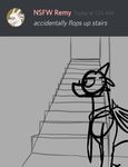  2017 angels_with_scaly_wings animated digital_media_(artwork) dragon eyewear glasses horn humor invalid_tag necktie remy_(awsw) scalie slapstick stairs wings 