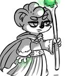  2017 anthro cape clancy_(inkyfrog) clothed clothing disney fan_character holding_object inkyfrog koala magic male mammal marsupial restricted_palette robe simple_background solo staff white_background zootopia 