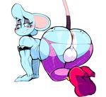  2017 anthro anus backsack balls big_butt butt girly male mammal mouse muscle_mouse_(character) rodent simple_background solo vimhomeless white_background white_balls 