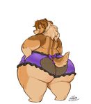  2017 alpha_channel big_butt blush butt butt_pose canine clothed clothing dog female hand_on_hip huge_butt huge_pose lingerie looking_at_viewer looking_back mammal muttninja muttninja_(character) simple_background thick_thighs topless transparent_background wide_hips 