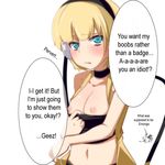  black_legwear blonde_hair blue_eyes blush breasts emolga english gen_5_pokemon gym_leader hard_translated headphones kamitsure_(pokemon) midriff navel nipples pantyhose pokemon pokemon_(creature) pokemon_(game) pokemon_bw ruku_(alicecreation) short_hair small_breasts translated 