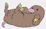  claws cute diglett female feral nintendo pencil_(artwork) pok&eacute;mon pussy python13rp simple_background solo traditional_media_(artwork) video_games white_background yaroul 
