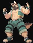  2017 abs anthro biceps canine clothed clothing male mammal muscular rollingstoneeeeee 