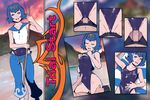  1girl blue_eyes blue_hair clothed_sex cowgirl_position cum cum_on_body cum_on_breasts cum_on_clothes cum_on_stomach cum_on_upper_body edited facial girl_on_top hairband multiple_views one-piece_swimsuit penis pokemon pokemon_(game) pokemon_sm sailor_collar sex short_hair small_breasts suiren_(pokemon) swimsuit swimsuit_under_clothes through_clothes trial_captain uncensored vaginal 