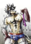  anthro briefs bulge canine clothing geppei5959 looking_at_viewer male mammal muscular smile solo standing underwear 