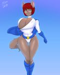 anthro big_breasts breasts clothed clothing eyewear feline female glasses huge_breasts looking_at_viewer mammal mrpotatoparty nipple_bulge rubber smile solo standing voluptuous wide_hips 