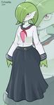  anthro clothed clothing female gardevoir hair looking_at_viewer mrpotatoparty nintendo open_mouth pok&eacute;mon solo standing video_games 