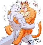  abs anthro biceps canine male mammal muscular nipples tsukigata 