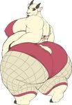  2016 alpha_channel anthro belly big_belly big_butt bra breasts butt caprine clothed clothing digital_media_(artwork) female fishnet fur goat horizontal_pupils horn huge_butt leggings legwear looking_at_viewer looking_back mammal overweight panties simple_background solo soulman1 standing transparent_background underwear white_fur wide_hips 