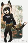  anthro clothed clothing collar feline female honesty_(artist) looking_at_viewer mammal smile solo standing 