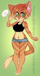  anthro clothed clothing english_text feline female fur hair honesty_(artist) looking_at_viewer mammal smile solo text 
