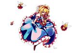  alice_margatroid baba_(baba_seimaijo) blonde_hair blue_dress blue_eyes book capelet commentary_request doll dress hairband highres short_hair tachi-e touhou transparent_background 