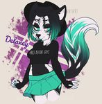  anthro clothed clothing feline female fur hair hat honesty_(artist) mammal smile solo standing watermark 