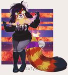  anthro clothed clothing female fur hair honesty_(artist) magic mammal red_panda smile solo standing 