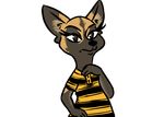  2017 african_wild_dog anthro brown_eyes canine clothed clothing disney fan_character female hand_on_hip inkyfrog mammal simple_background solo white_background zootopia 