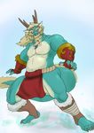  5_fingers anthro armor clothing dragon eastern_dragon kemono loincloth male scalie solo yabuinu 