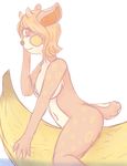  anthro banana_boat canine cervine deer female fox fur horn hybrid mammal nude orange_fur sodasteam solo water 