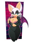  bat big_breasts bra breasts catsuit_(disambiguation) clothing eyeshadow female lipstick makeup mammal omegasunburst open_mouth rouge_the_bat sonic_(series) underwear undressing wings 