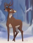  2017 antlers blue_eyes cervine deer feral forest horn male mammal outside snow solo tartii tree winter 