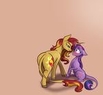  alorix blush equine female female/female feral friendship_is_magic horn invalid_tag mammal my_little_pony sunset_shimmer twilight_sparkle_(mlp) unicorn 