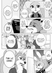  anthro canine clothing comic disney fox fur judy_hopps lagomorph male mammal namagakiokami nick_wilde rabbit text uniform wolf zootopia 