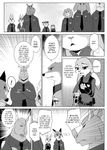  anthro bear canine clothing comic disney elephant feline fur hippopotamus judy_hopps lagomorph lion male mammal namagakiokami nick_wilde polar_bear rabbit rhinoceros text uniform wolf zootopia 