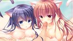  2girls :p animal_ears arched_back ass blue_eyes breast_press breasts brown_eyes cat_ears cat_tail censored closed_mouth collarbone fellatio fuuma_tama fuuma_yura game_cg hand_in_hair handjob highres large_breasts long_hair lower_body lying medium_breasts mosaic_censoring multiple_girls neko-nin_exheart nipples nude on_stomach oral out_of_frame penis purple_hair red_hair shiny shiny_hair shiny_skin siblings sisters smile stomach straight_hair tail takano_yuki_(allegro_mistic) tareme tongue tongue_out 
