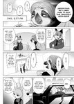  anthro canine clothing comic disney flash_slothmore fox fur judy_hopps lagomorph male mammal namagakiokami nick_wilde rabbit sloth text uniform zootopia 