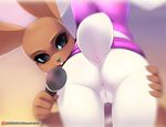  2017 anthro anus blush brown_fur butt butt_focus duo female fur lagomorph mammal microphone pussy rabbit sing_(movie) sweat tsampikos white_fur 