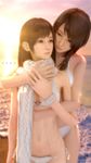  2girls 3d bikini breasts fatal_frame fatal_frame_5 hinasaki_miu multiple_girls nintendo tecmo yuri 