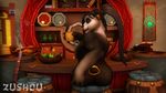  3d_(artwork) alcohol bear beverage black_fur butt digital_media_(artwork) female food fur mammal nude panda pandaren solo video_games warcraft white_fur yellow_eyes zushou 