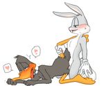  &lt;3 &lt;3_eyes all_fours anal anal_penetration anthro avian bird blush buckteeth bugs_bunny chest_tuft clothing daffy_duck duck erection feathers fur gloves hair half-closed_eyes kneeling lagomorph leg_grab looney_tunes male male/male mammal open_mouth penetration penis rabbit sex shaking simple_background spreading sweat tears teeth tongue tongue_out trembling tuft warner_brothers whiskers zehn 