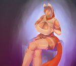  2017 anthro big_breasts breasts clothed clothing crossed_legs equine eyewear female gloves goggles hand_on_breast horse huge_breasts keeltheequine legwear looking_at_viewer mammal military_uniform navel sitting smile solo uniform wide_hips 