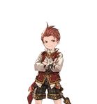  alpha_transparency granblue_fantasy male_focus minaba_hideo official_art percival_(granblue_fantasy) red_eyes red_hair shorts solo transparent_background younger 