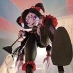  2017 3d_(artwork) anthro arachnid arthropod digital_media_(artwork) female muffet multi_arm multi_eye multi_limb riding_crop solo spider undertale video_games whip wotwosixtwo 