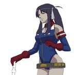  blue_leotard breasts cosplay gloves gundam gundam_card_builder highleg highleg_leotard jack_hamster large_breasts leotard long_hair reiko_holinger solo twintails 