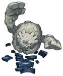  graveler multiple_arms no_humans pearl7 pokemon pokemon_(creature) rock simple_background solo teeth white_background 