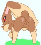  aliasing anthro anus bent_over butt female lagomorph looking_at_viewer looking_back lopunny mammal nintendo pok&eacute;mon pussy solo thanu video_games 