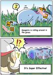  1girl 2koma comic gameplay_mechanics gen_2_pokemon hard_translated hirune12 kotone_(pokemon) pokemon pokemon_(creature) quagsire translated 