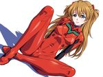  bangs blue_eyes blush bodysuit breasts breasts_apart brown_hair closed_mouth dutch_angle evangelion:_2.0_you_can_(not)_advance full_body gipsy_underground hair_between_eyes head_tilt headgear hips knee_up light_smile long_hair looking_at_viewer medium_breasts neon_genesis_evangelion number parted_bangs pilot_suit plugsuit rebuild_of_evangelion red_bodysuit shadow shikinami_asuka_langley shiny shiny_clothes simple_background sitting skin_tight skinny smile solo souryuu_asuka_langley spread_legs turtleneck two_side_up white_background 