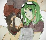  alternate_color bad_id bad_pixiv_id black_hair blue_eyes dual_persona goggles goggles_on_head green_hair gumi mosaic_roll_(vocaloid) multiple_girls nakamigawa orange_eyes short_hair vocaloid 