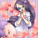  bad_id bad_pixiv_id closed_labcoat flower gen_5_pokemon glasses hair_flower hair_ornament hairclip heart ikra_(katacoly) labcoat long_hair lowres makomo_(pokemon) musharna pokemon pokemon_(creature) pokemon_(game) pokemon_bw sleeves_rolled_up very_long_hair 