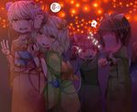  asa_no_ha_(pattern) bad_id bad_pixiv_id bag bagged_fish blurry bokeh cotton_candy depth_of_field festival fish flower genjiguruma goldfish hair_flower hair_ornament handbag heart japanese_clothes kaenbyou_rin kimeemaru kimono komeiji_koishi komeiji_satori mask middle_w multiple_girls pote_(aonibi_kairou) radiation_symbol reiuji_utsuho sparkle spoken_food spoken_heart touhou w yukata yukkuri_shiteitte_ne 