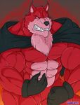  basil_(dragon_ball_super) big_muscles canine dragon_ball dragon_ball_super male mammal muscular the-manbeast wolf 