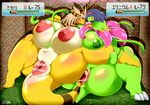  2017 ampharos anthro big_breasts blush breasts female hair mammal meganium nintendo nipples nude plant pok&eacute;mon pussy video_games ymbk 